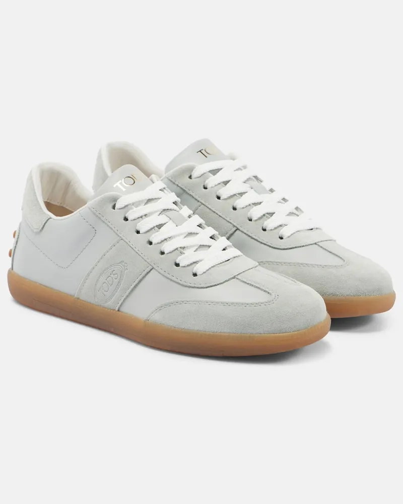 TOD'S Sneakers in suede con logo Grigio