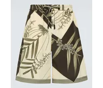 Paula's Ibiza - Shorts in cotone e seta con stampa