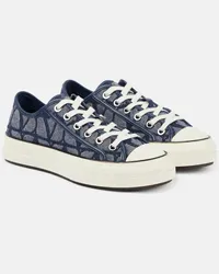 Valentino Garavani Sneakers Totaloop Toile Iconographe Blu