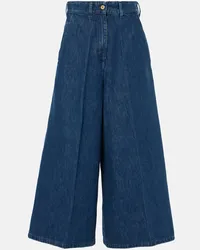 Patou Jeans a gamba larga e vita alta Blu