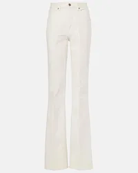 Tom Ford Jeans flared a vita alta Bianco