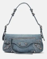 Balenciaga Borsa a spalla Le Cagole in denim Blu