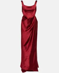 Vivienne Westwood Abito lungo in raso Rosso