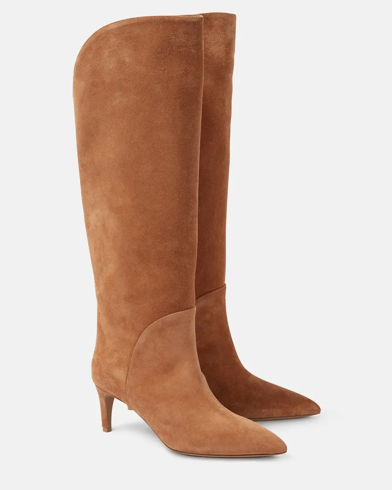 Paris Texas Stivali Gaia 60 in suede Beige
