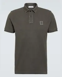 Stone Island Polo Compass in piqué di cotone Grigio