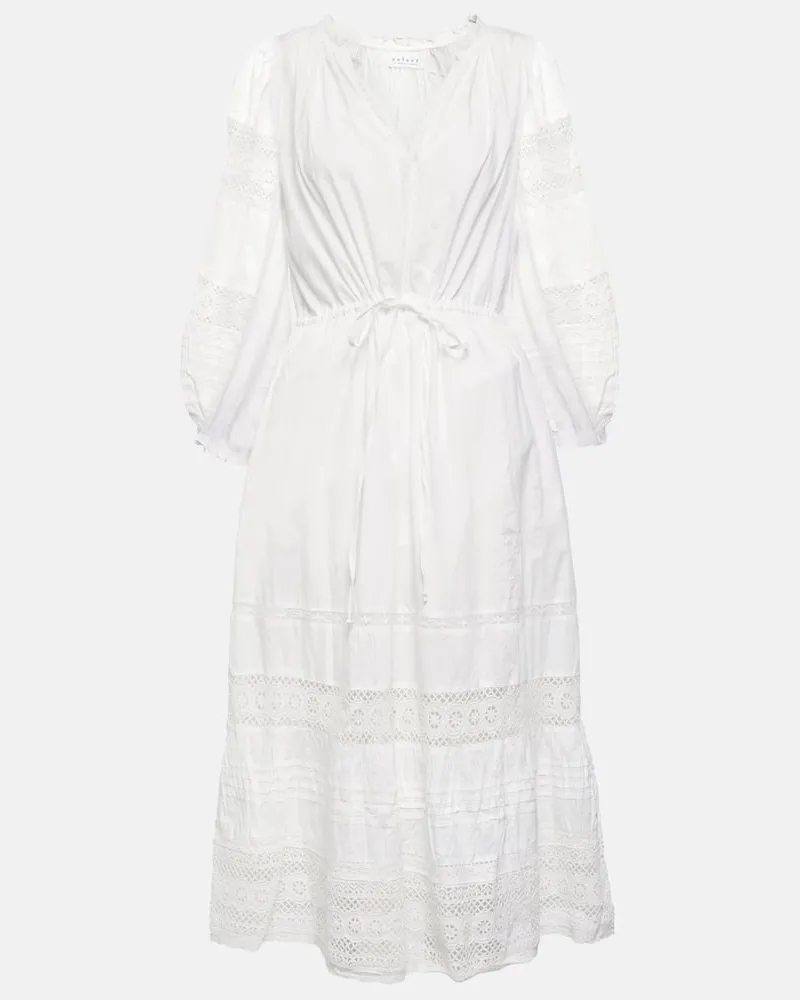 Velvet Abito midi Chanelle in cotone Bianco