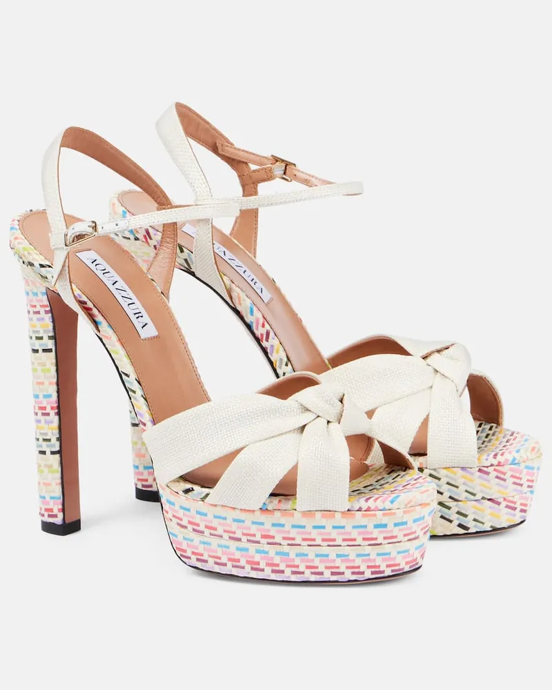 Aquazzura Sandali Divine 130 con plateau Multicolore