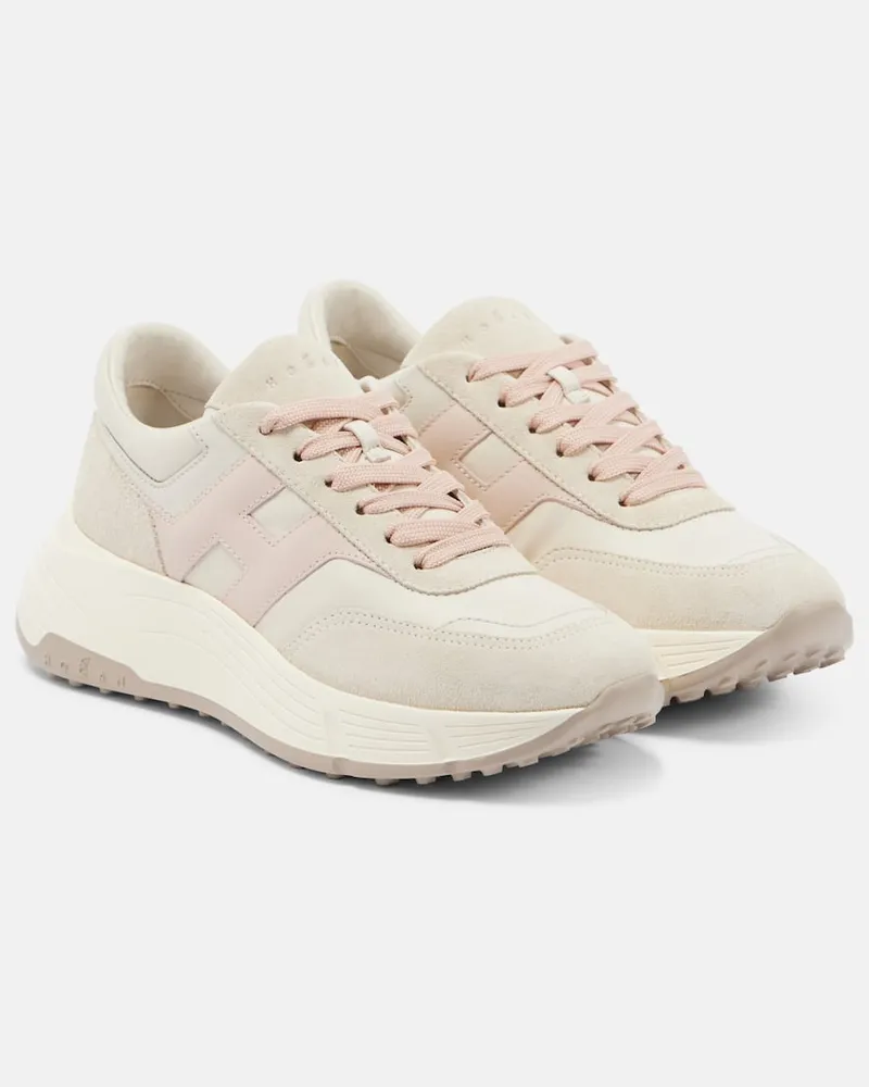Hogan Sneakers H669 in pelle e suede Grigio