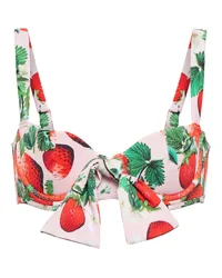 Alexandra Miro Top bikini Clara con stampa Rosso