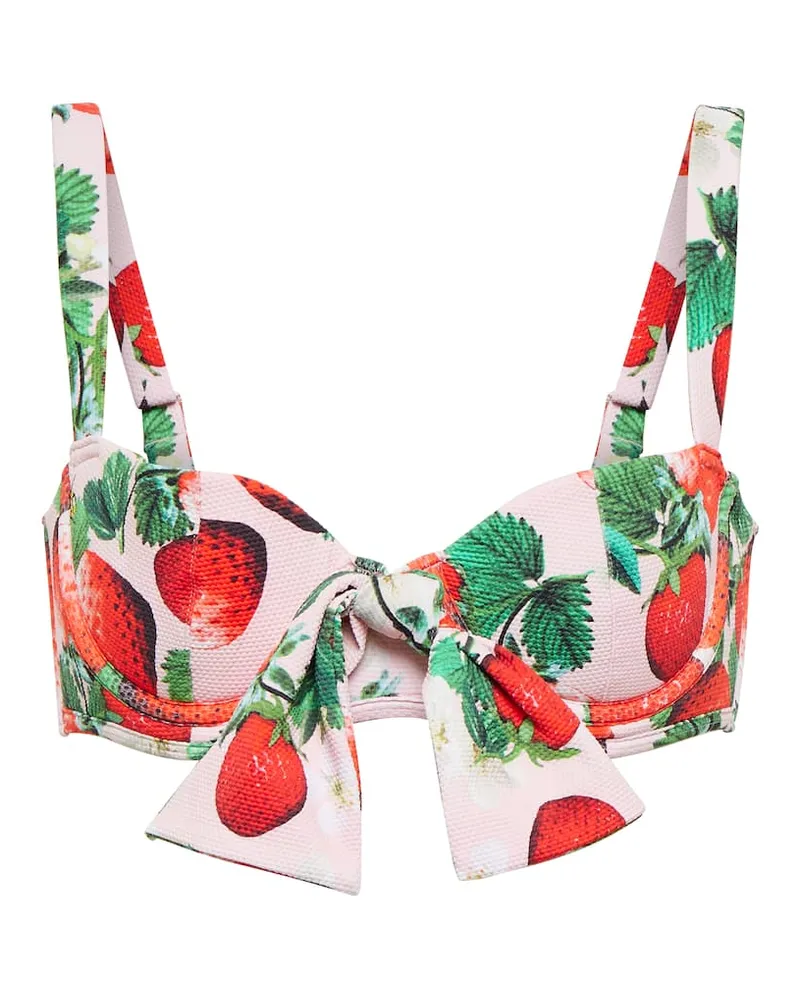 Alexandra Miro Top bikini Clara con stampa Rosso