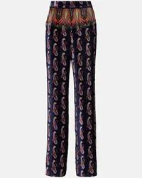 Etro Pantaloni regular con stampa paisley Multicolore