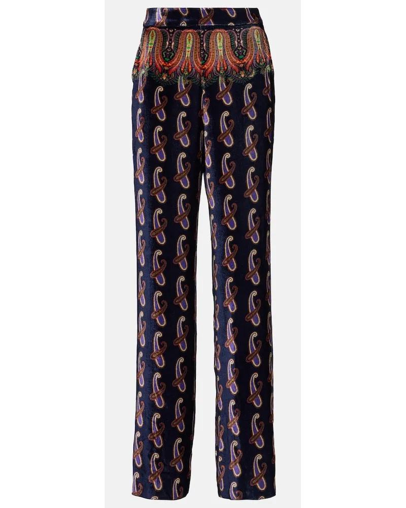 Etro Pantaloni regular con stampa paisley Multicolore