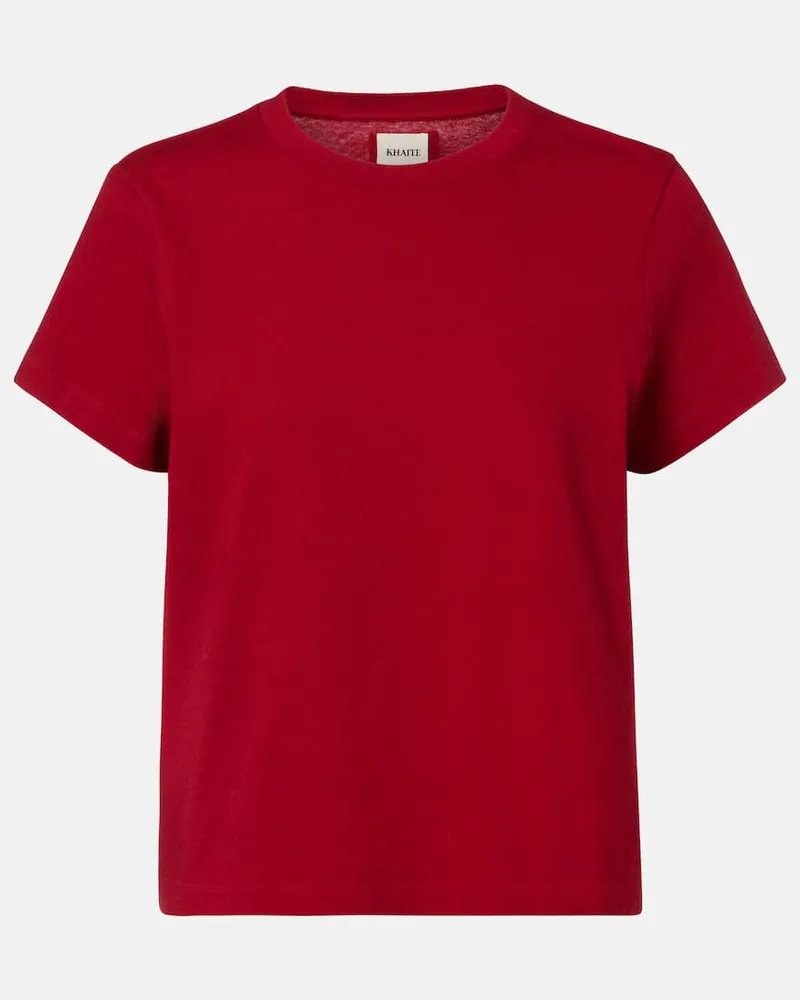 KHAITE T-shirt Emmylou in jersey di cotone Rosso