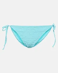 Versace x Dua Lipa - Slip bikini in spugna Blu