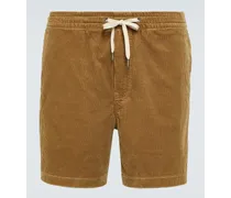 Shorts in velluto di cotone a coste