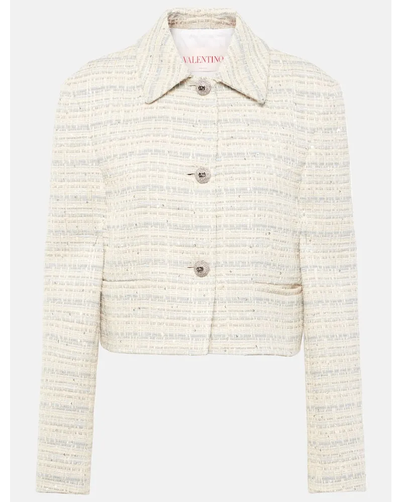 Valentino Garavani Giacca Mossi in misto cotone Blu