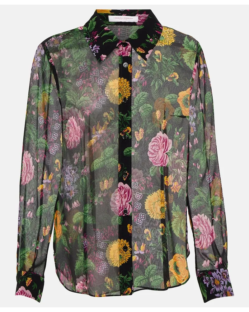 Carolina Herrera New York Blusa con stampa Nero