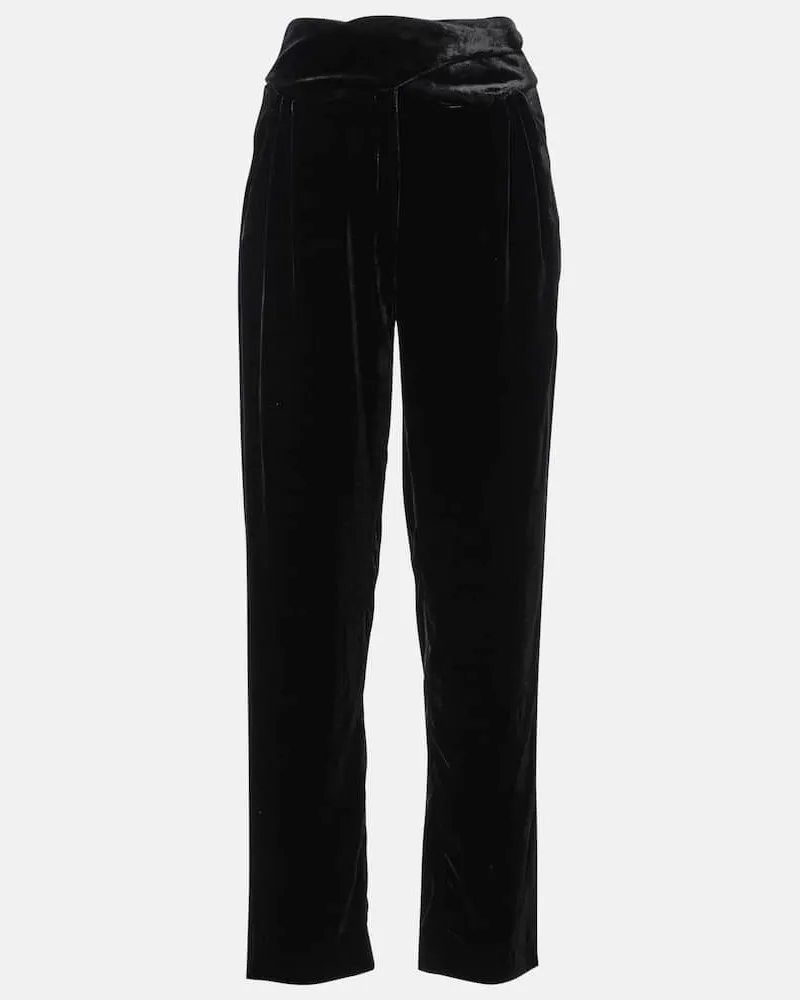 Blazé Milano BlazÃ© Milano Pantaloni slim Afterglow in velluto Nero