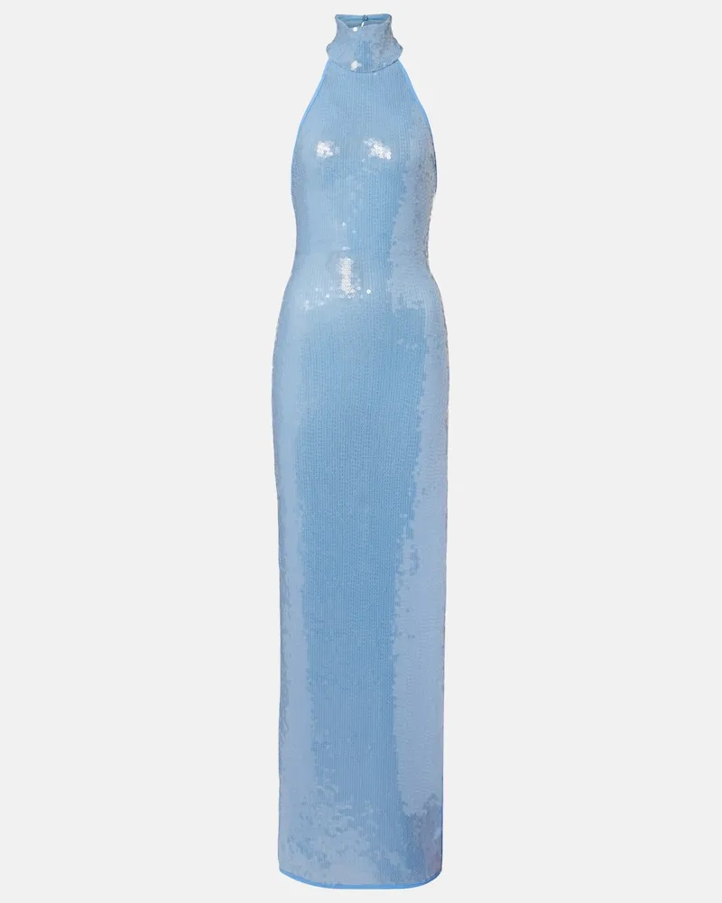 Oséree OsÃ©ree Abito lungo con paillettes Blu