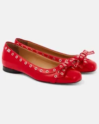 Ganni Ballerine in similpelle con fiocco Rosso