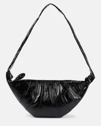 Christophe Lemaire Borsa a spalla Croissant Medium in canvas Nero