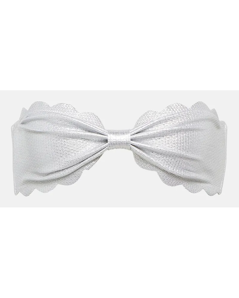 Marysia Top bikini a fascia Antibes Argento