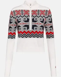 Perfect Moment Pullover Nordic in lana con mezza zip Multicolore