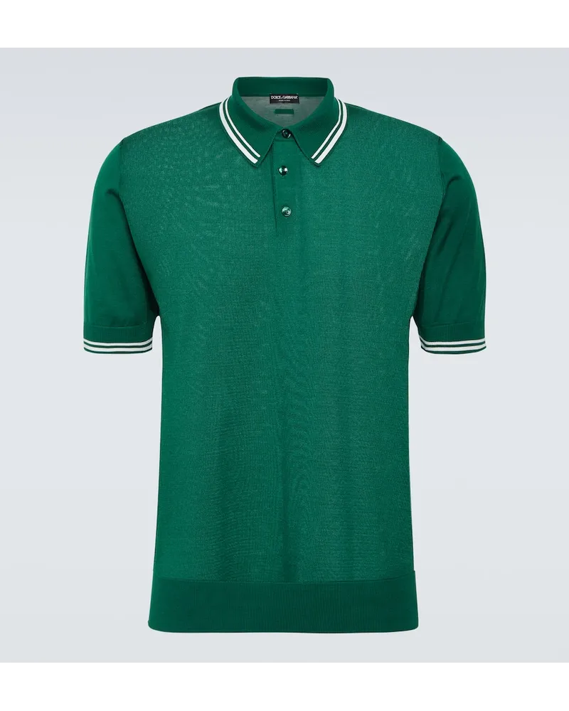 Dolce & Gabbana Polo in seta Verde