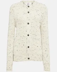 Bottega Veneta Cardigan oversize in lana a coste Bianco