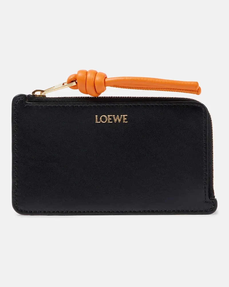 Loewe Portacarte Knot in pelle Nero