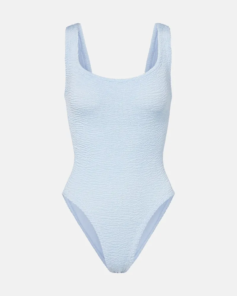Hunza G Costume da bagno Square Neck Blu