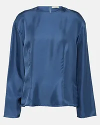 ASCENO Top Mia in seta Blu