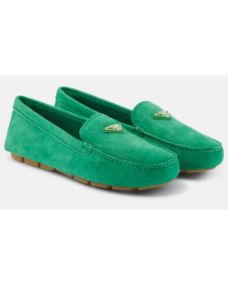 Prada Mocassini in suede Verde
