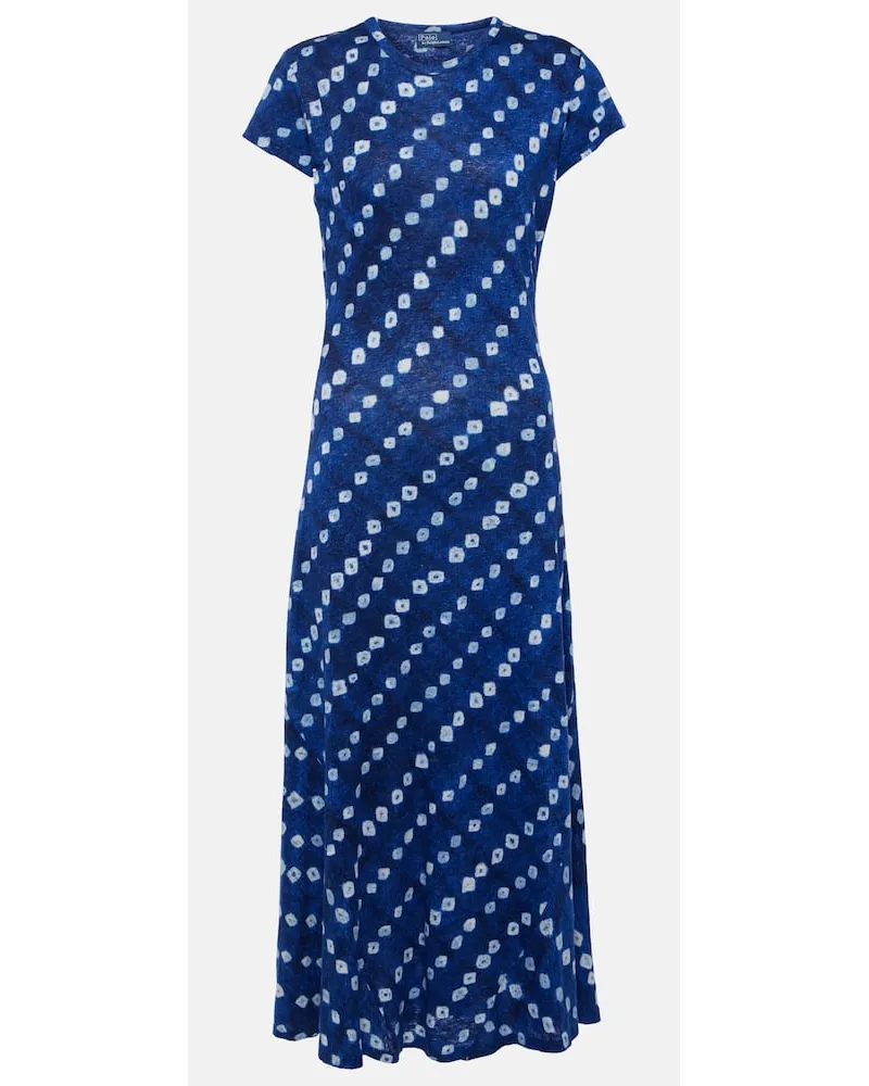 Ralph Lauren Abito midi in lino Blu