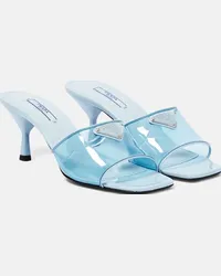 Prada Sandali in PVC con pelle Blu