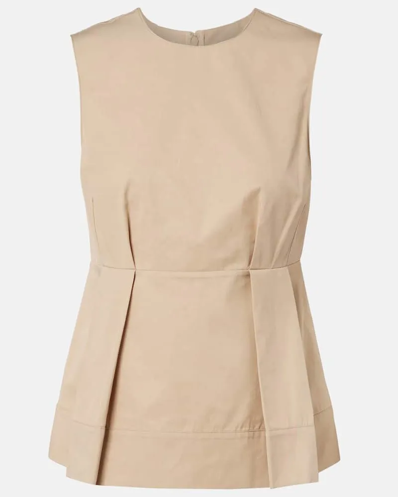 Vince Top con peplum plissÃ Beige