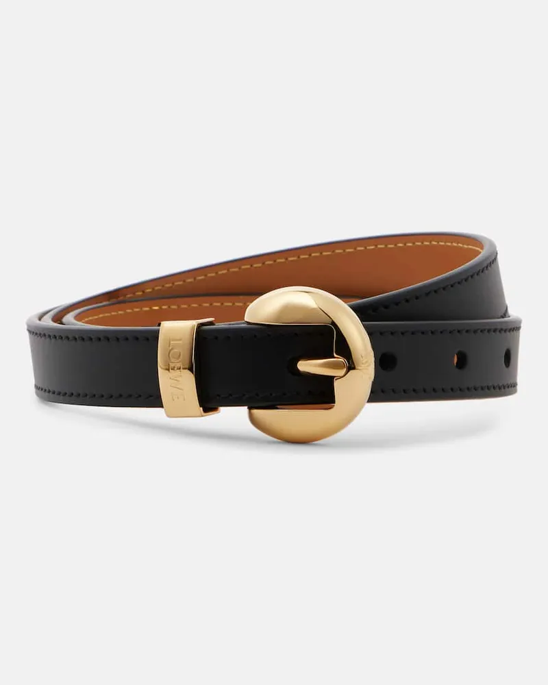 Loewe Cintura Pebble in pelle Nero