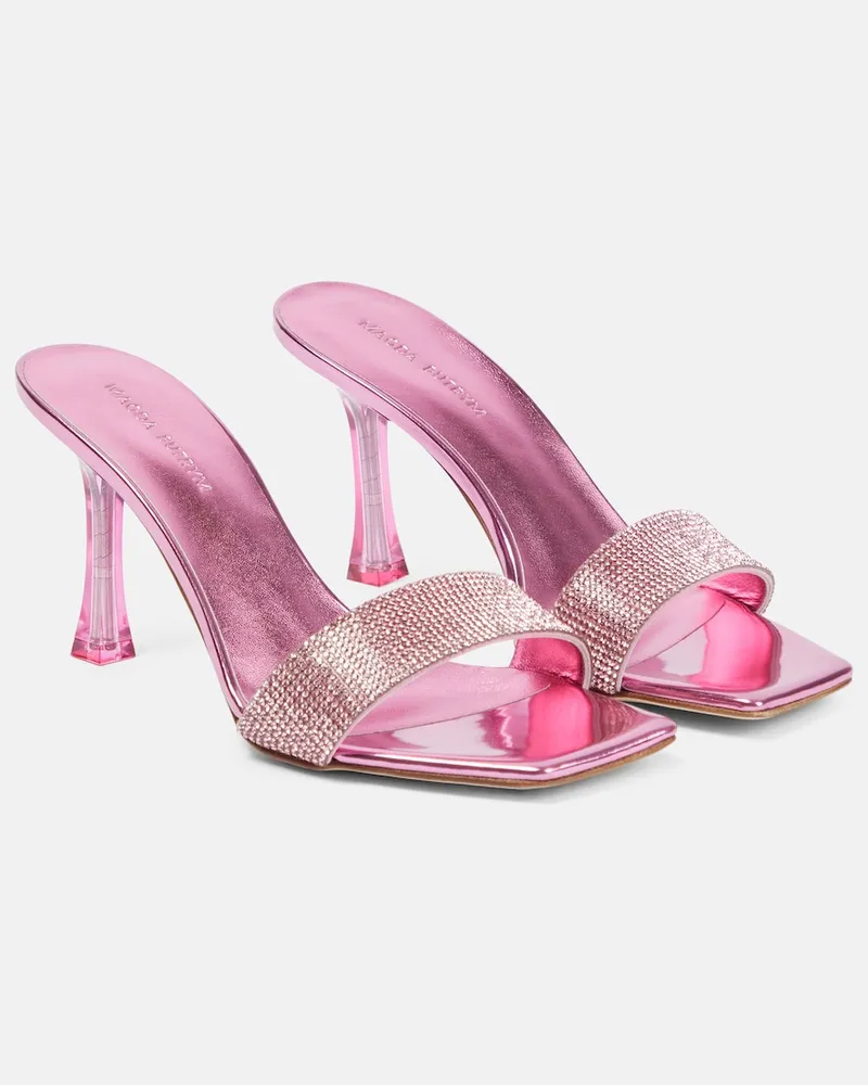 Magda Butrym Mules in PVC con decorazioni Rosa
