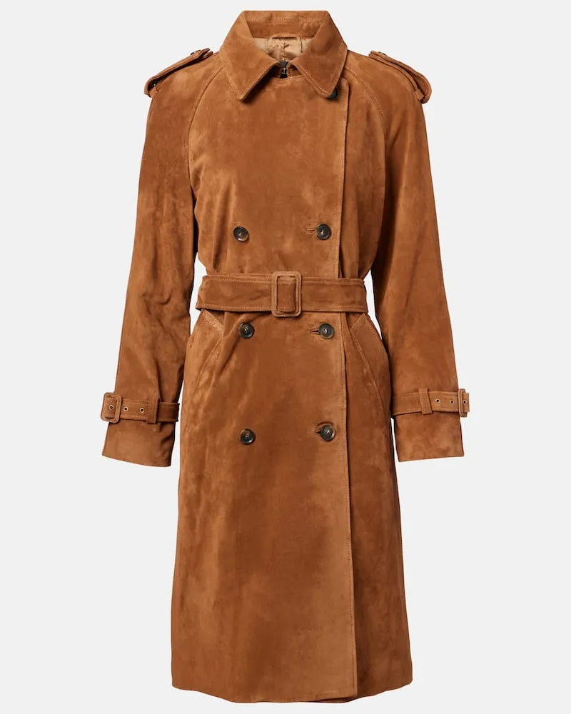 Nili Lotan Trench Renea in suede Marrone