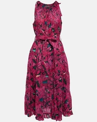 Ulla Johnson Abito midi Mariam in misto cotone Blu