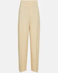 The Row Pantaloni Gordon in lana vergine Beige