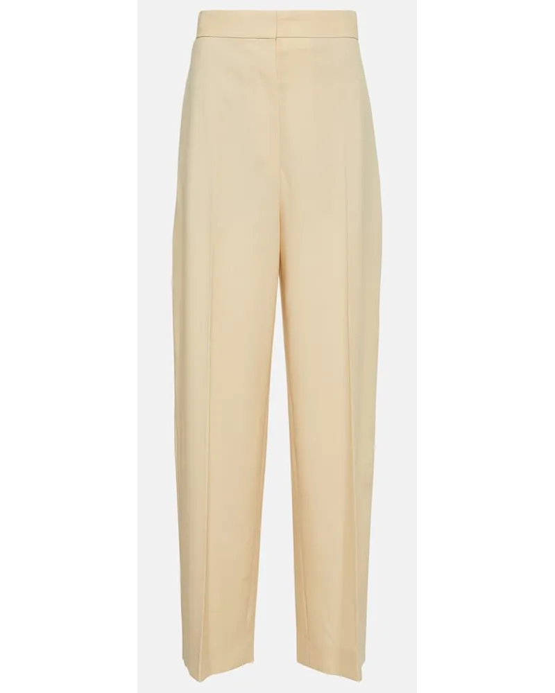 The Row Pantaloni Gordon in lana vergine Beige