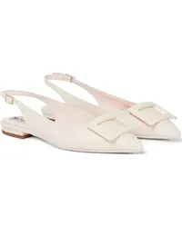 Roger Vivier Ballerine slingback Gommettine in pelle Bianco