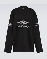 Balenciaga Top oversize 3B Sports Icon Nero