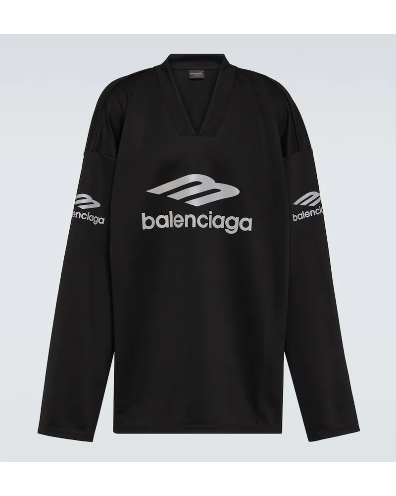 Balenciaga Top oversize 3B Sports Icon Nero