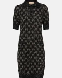 Gucci Miniabito in jacquard lamé GG Nero