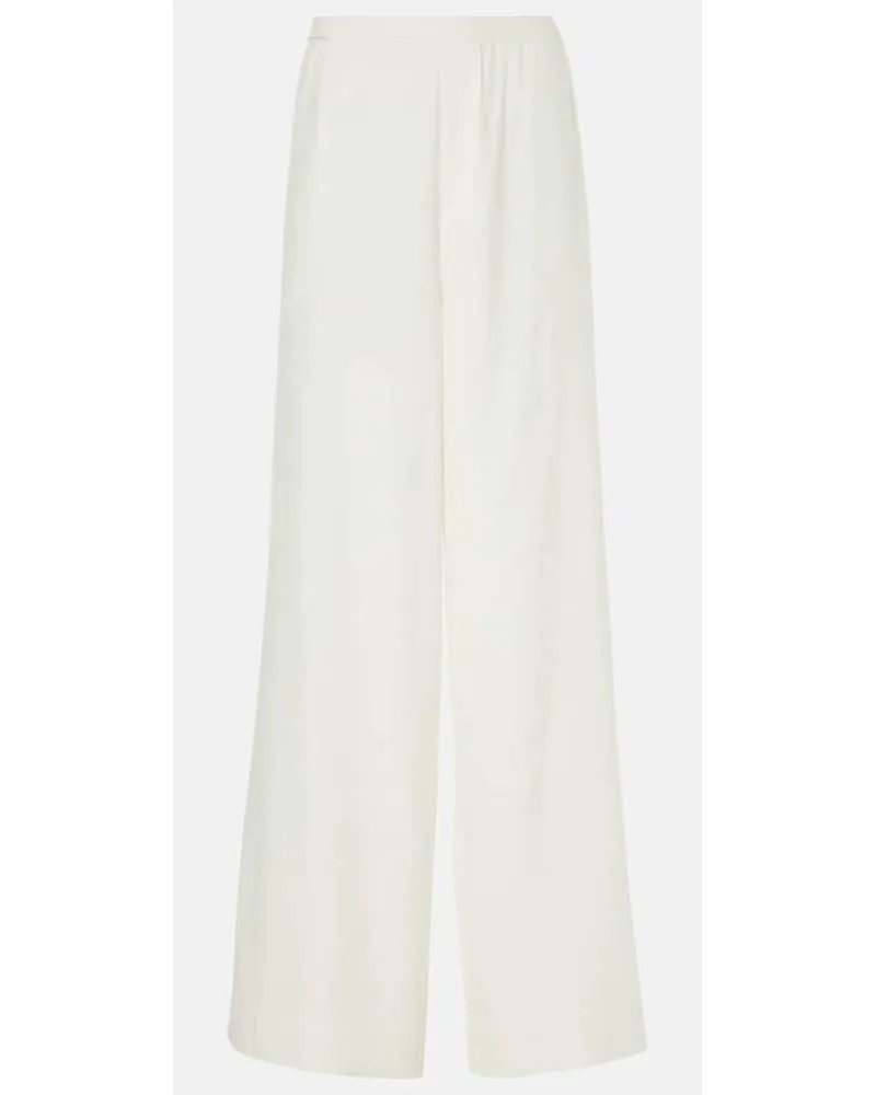 SIR Pantaloni a gamba larga Dorian in misto lino Bianco