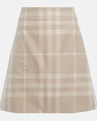 Burberry Minigonna Teodora in lana e cotone Marrone