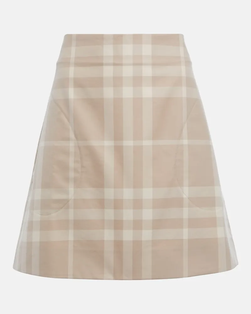 Burberry Minigonna Teodora in lana e cotone Marrone