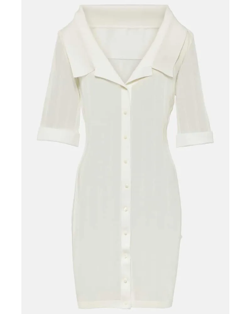 Jacquemus Abito chemisier Manta in jersey Bianco